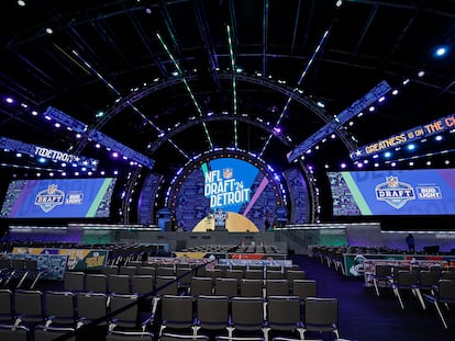 The scene of the NFL Draft, this Wednesday in Detroit (USA).