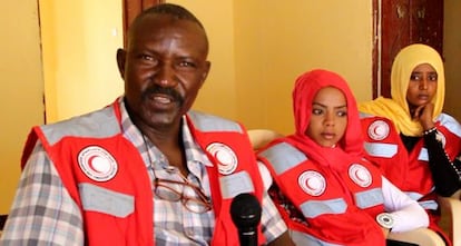 Mohamed Ibrahim, responsable de voluntariado de la Media Luna Roja Sudanesa