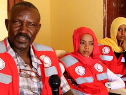 Mohamed Ibrahim, responsable de voluntariado de la Media Luna Roja Sudanesa