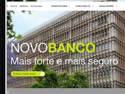 El Novo Banco, en la p&aacute;gina del Banco Esp&iacute;rito Santo.