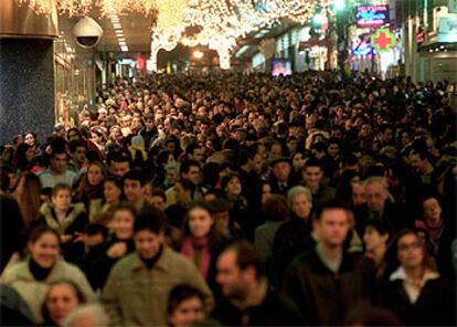 Imagen de la calle de Preciados, de Madrid, el pasado diciembre.