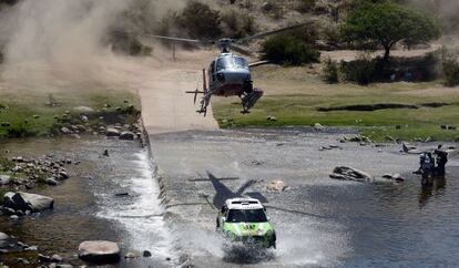 Stephane Peterhansel, durante el Rally de 2013.