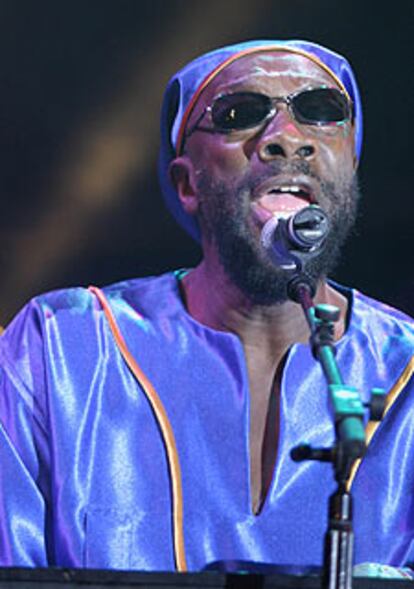 Isaac Hayes, durante su actuación el viernes en Collado Villalba.