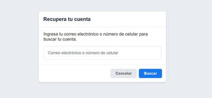 Recuperar cuenta de Facebook