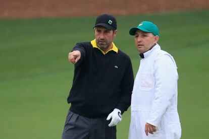 Olazábal y Pello Iguarán, en el Masters.