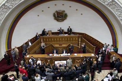 Sesi&oacute;n de la Asamblea Nacional venezolana en Caracas el 26 de enero.