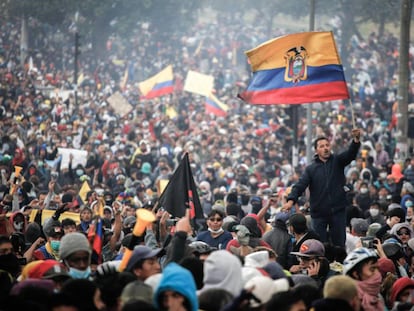 Protesta en Ecuador el pasado octubre.