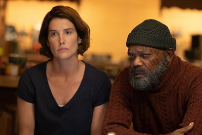 Cobie Smulders y Samuel L. Jackson, en 'Invasión secreta'.