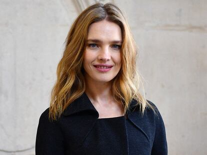 Natalia Vodianova en los desfiles de alta costura de Dior en París, en enero de 2020.