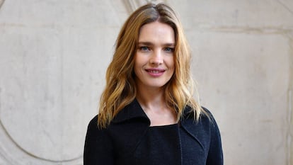 Natalia Vodianova en los desfiles de alta costura de Dior en París, en enero de 2020.