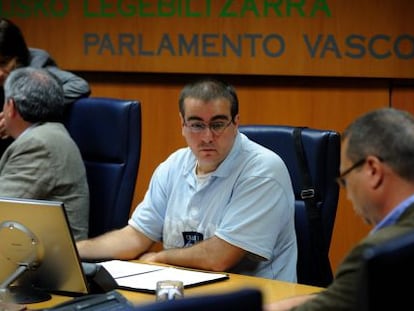 Representantes de CC OO, en la comisión de Seguridad del Parlamento