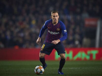 Arthur, en el partido Barça-Madrid de Copa.