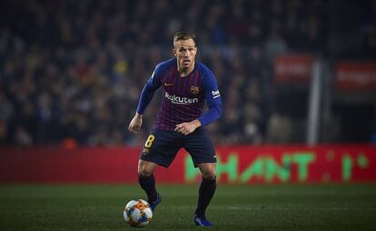 Arthur, en el partido Barça-Madrid de Copa.