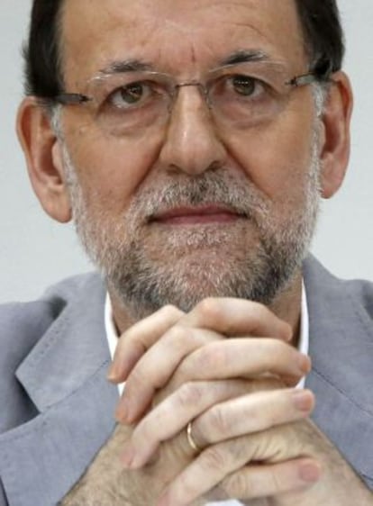 Mariano Rajoy at the FAES Foundation think-tank meeting on Sunday.