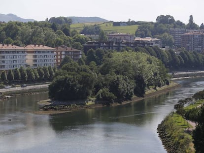 Vista de la Isla de los Faisanes, desde Francia.