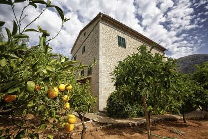 Una parte del jardín y la huerta de la casa de Robert Graves.