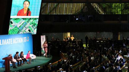 Greta Thunberg asiste a la cumbre de acción climática de las Naciones Unidas en Nueva York el pasado 23 de octubre.