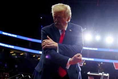 Trump, en Pittsburgh, este lunes, último día de la campaña.