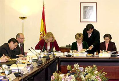 La ministra de Educación, Pilar del Castillo, esta mañana en la Conferencia Sectorial de Educación