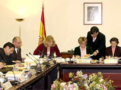 La ministra de Educación, Pilar del Castillo, esta mañana en la Conferencia Sectorial de Educación