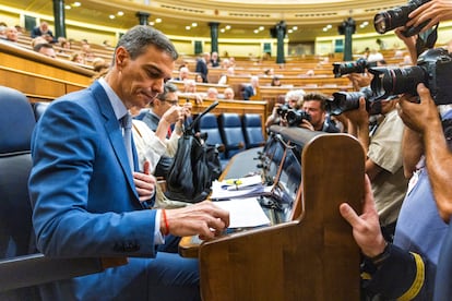Pedro Sánchez, el miércoles en el Congreso de los Diputados.