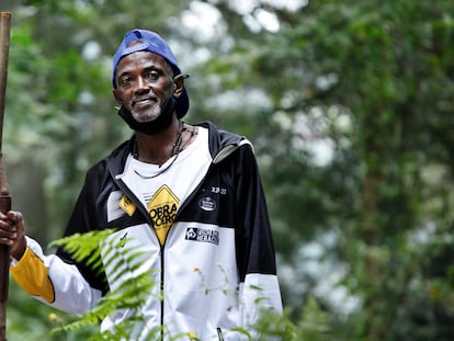 El ex-jugador de la NBA Craig Hodges en el Camino de Santiago.