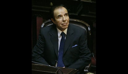 Carlos Menem en noviembre de 2005 en el Congreso Nacional, en Buenos Aires.