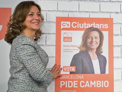 La candidata de Ciutadans, Carina Mejías, ahir.