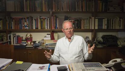 Pedro Pablo Kuczynski en su casa de Lima.