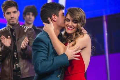 Alfred y Amaia durante la gala final de OT.