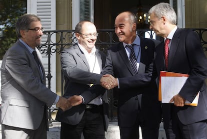 De izquierda a derecha: Jesús Eguiguren, Juan Karlos Izagirre, Martin Garitano y Carlos Totorika.