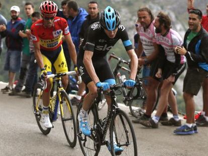 Contador y Froome, en la etapa de ayer.