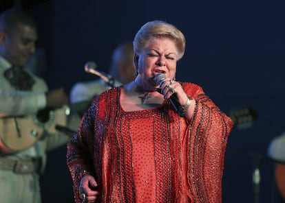 Paquita la del Barrio durante un concierto en Dallas en 2016.