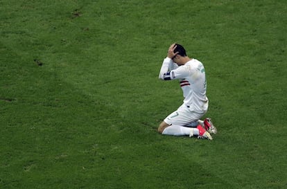 Cristiano se desespera tras fallar un gol.