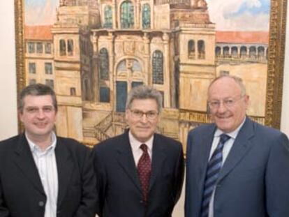 De izquierda a derecha, Manuel Bragado, José Luis Meilán Gil y Manuel Rodríguez.