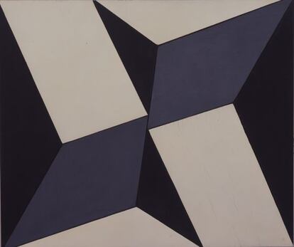 &#039;Planos em superf&iacute;cie modulada no. 2, vers&atilde;o 01&#039; (c. 1957) de Lygia Clark.