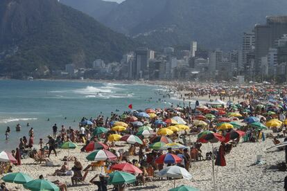 Praia de Ipanema, no Rio de Janeiro, no dia 25 de julho de 2021.