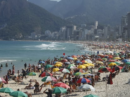 Praia de Ipanema, no Rio de Janeiro, no dia 25 de julho de 2021.