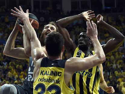 Sergio Rodr&iacute;guez, ante Kalinic y Udoh