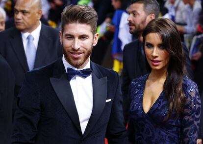 Sergio Ramos y Pilar Rubio, en la entrega del Balón de Oro el pasado mes de enero.