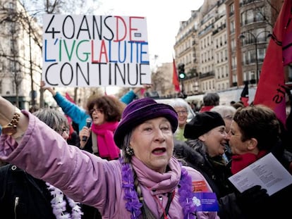 Manifestación en París por el derecho al aborto en 2019.