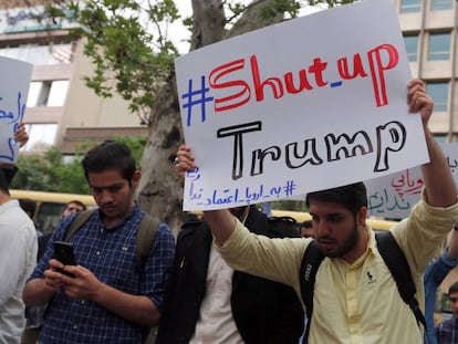 Protesta contra Estados Unidos en Teherán el 9 de mayo.
