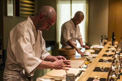 Féliz Jiménez, en Kiro Sushi, en Logroño. 