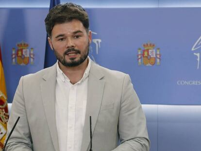 El portavoz de ERC, Gabriel Rufián, en una imagen de archivo.