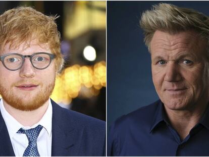 Ed Sheeran y Gordon Ramsay.