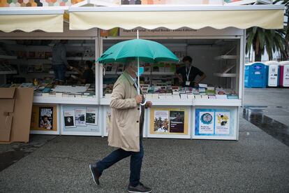 Aspecto, ayer, de la 38ª Setmana del Llibre en Català en el Moll de la Fusta.