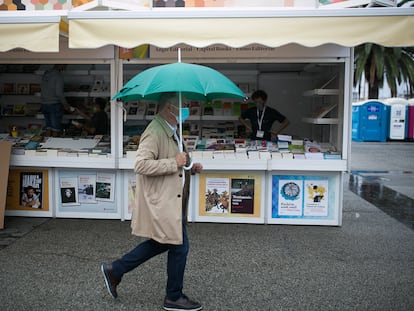 Aspecto, ayer, de la 38ª Setmana del Llibre en Català en el Moll de la Fusta.