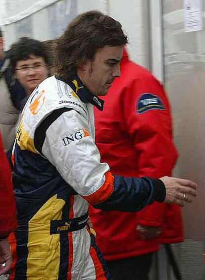 Fernando Alonso, ayer en Montmeló.