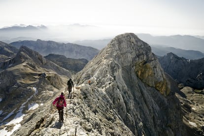 El terreno es escarpado en esta región eslovena al sur de los Alpes Calcáreos, englobados casi en su totalidad <a href="https://www.slovenia.info/en" target="_blank"> en el parque nacional del Triglav</a>. El único espacio natural protegido de Eslovenia ofrece naturaleza pura a todos los amantes del aire libre: caminos y senderos alpinos suben por verdes valles glaciares hasta prados de montaña y lagos cristalinos. Un cierto trajín reina, sobre todo, en torno a la localidad de Bled, con su magnífico lago y con el monte Triglav (en la foto), el mas alto de Eslovenia con 2.864 metros. En otros rincones, sin embargo, no hay sino calma y soledad, algo cada vez menos habitual en los Alpes. Una recomendación final: darse un homenaje gastronómico a la eslovena en alguna de las muchas fondas que jalonan el camino.