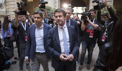 Manuel Valls,a su llegada al acto de entrega del premio al Seny de Societat Civil Catalana en Barcelona el pasado día 23.